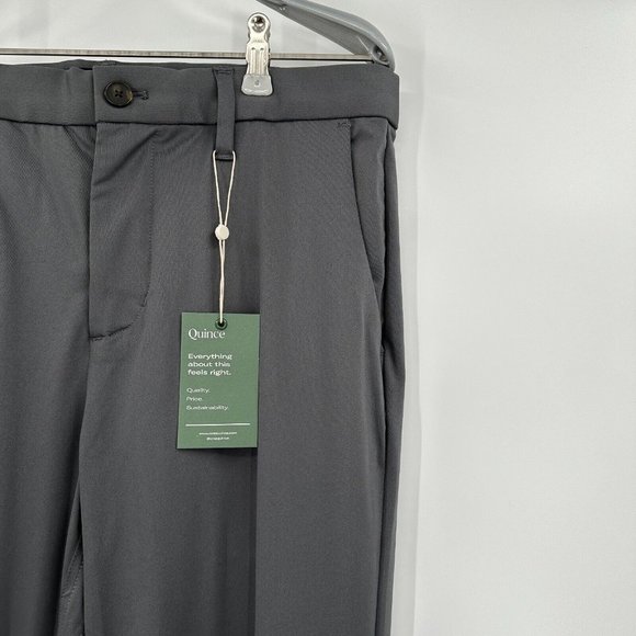 Quince Men's Recycled Comfort Tech Chino Pants Slim Fit Charcoal Gray 34x34 NWT - Picture 4 of 7